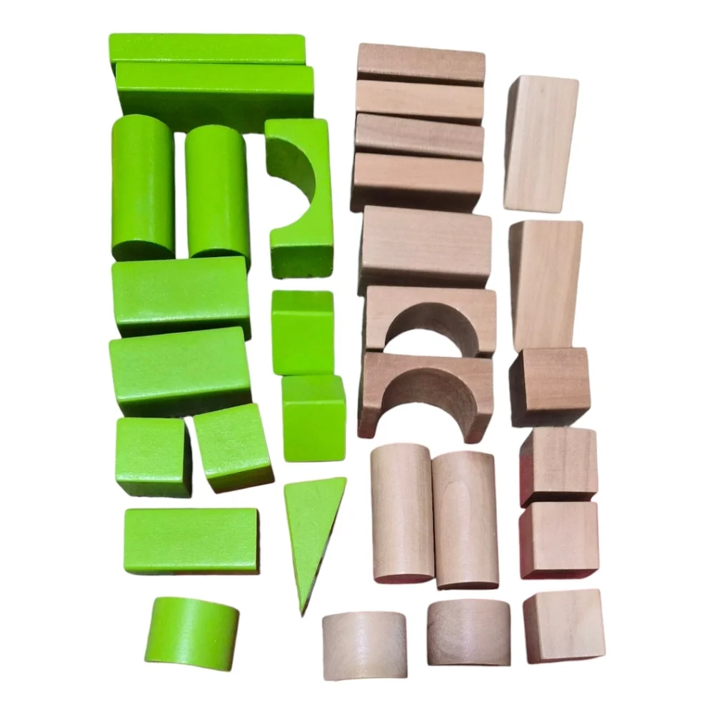 Melissa & Doug Wooden Building Blocks 74 Piece Set